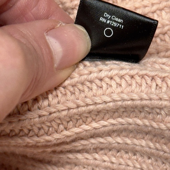 Jenni Kayne Fisherman Knit Sweater In Blush Cotton Oversized Ribbed Crewneck XXL - Picture 13 of 16